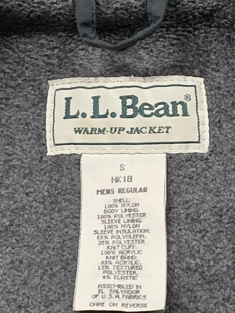 L.L.Bean Vintage 90s Warm-Up Jacket Men’s S Fleece Lined Green Bomber - Picture 8 of 16